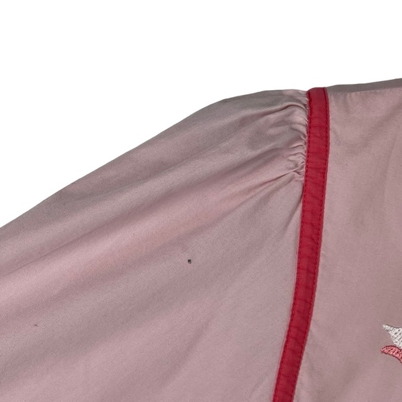 GO SOFTLY PATIO COTTON FLORAL EMBROIDERED SQUARE YOKE NOTCH NECK TRAPEZE DRESS - Picture 9 of 11